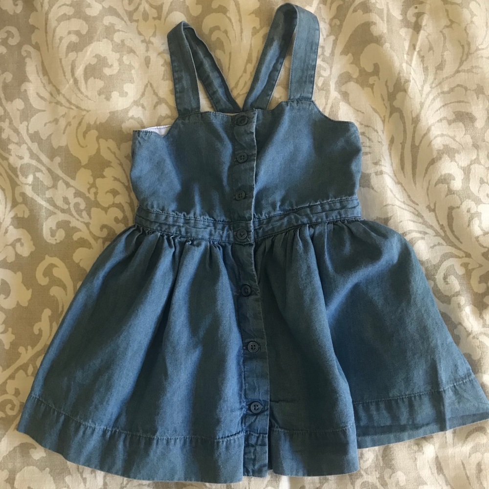 EUC Baby Gap toddler girl soft denim dress - Picture 1 of 3